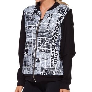 Blackmilk Harry Potter Daily Prophet Newspaper Bomber Size Large